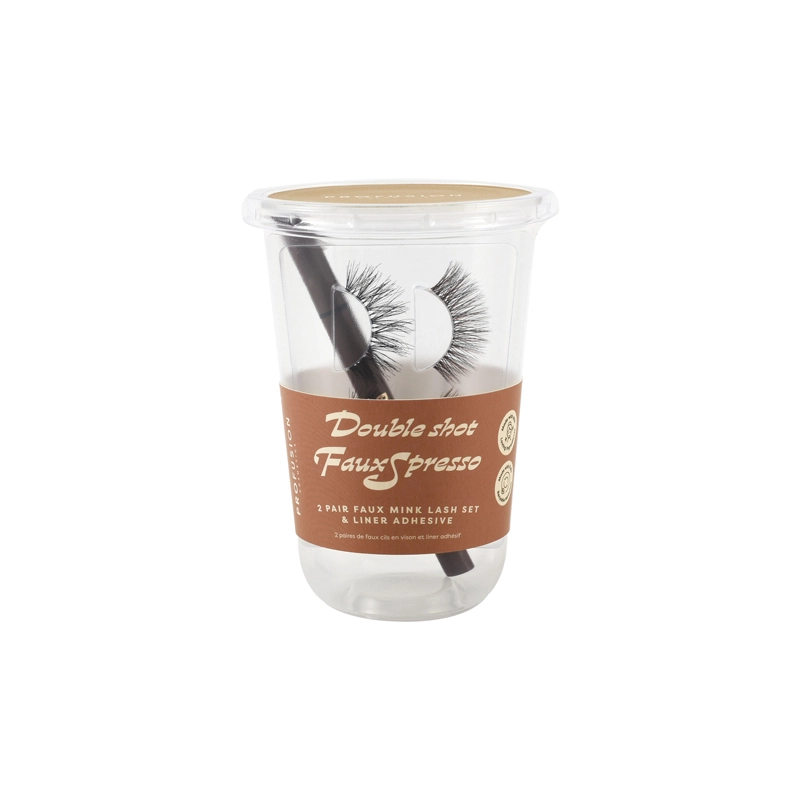 Double Shot Fauxspresso 2 Pair Faux Mink Lash Set + Adhesive